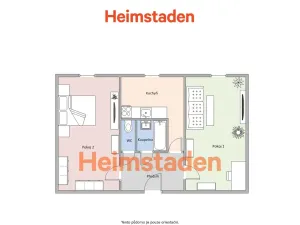 Pronájem bytu 2+1, Havířov - Město, Bludovická, 53 m2