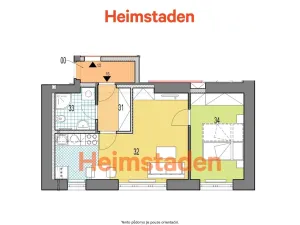 Pronájem bytu 2+kk, Havířov - Šumbark, Klimšova, 38 m2