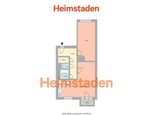 Pronájem bytu 2+kk, Ostrava - Mariánské Hory, Zelená, 59 m2