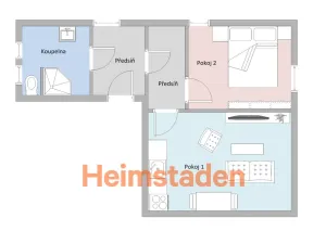 Pronájem bytu 2+kk, Ostrava - Kunčičky, Nadační, 44 m2