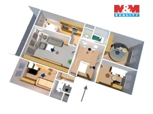 Prodej bytu 4+1, Praha - Stodůlky, Bellušova, 84 m2