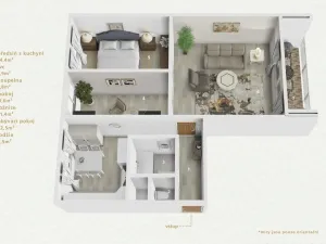 Prodej bytu 3+1, Tachov, Želivského, 61 m2