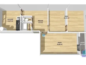 Prodej bytu 2+1, Stříbro, Nerudova, 63 m2