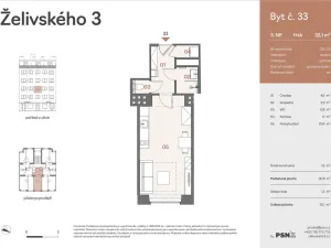 Prodej bytu 1+kk, Praha, Jana Želivského, 29 m2