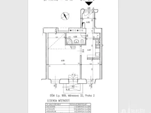 Pronájem bytu 2+kk, Praha - Vinohrady, Mánesova, 46 m2