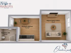 Pronájem bytu 1+1, Prostějov, Vojtěcha Outraty, 35 m2