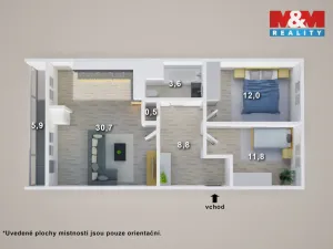 Prodej bytu 3+1, Krupka - Maršov, Dukelských hrdinů, 68 m2