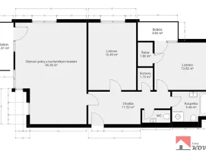 Prodej bytu 3+kk, Praha - Modřany, 95 m2