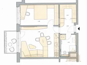 Pronájem bytu 2+kk, Praha - Třebonice, Thomasova, 57 m2