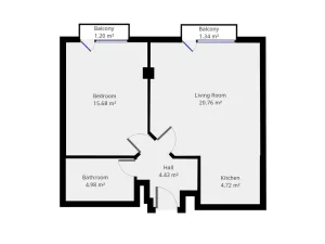 Pronájem bytu 2+kk, Praha - Holešovice, V háji, 55 m2