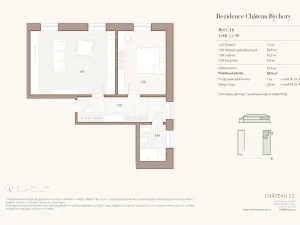 Prodej bytu 2+kk, Býchory, 58 m2