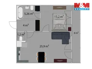 Prodej bytu 2+kk, Praha - Zličín, Lipovská, 60 m2