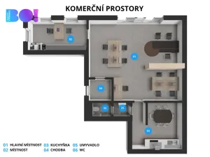 Pronájem obchodního prostoru, Třeboň, Svobody, 78 m2