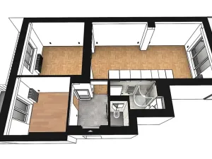 Pronájem bytu 3+kk, Praha - Žižkov, Hartigova, 60 m2
