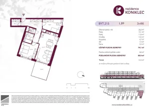 Prodej bytu 3+kk, Brno, Rybnická, 74 m2