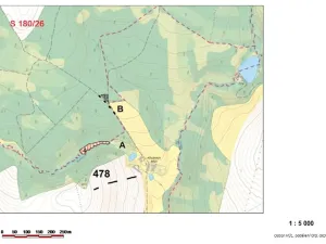 Prodej lesa, Načeradec, 450 m2