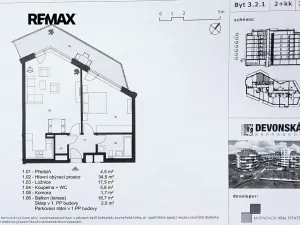 Prodej bytu 2+kk, Praha - Hlubočepy, Devonská, 64 m2