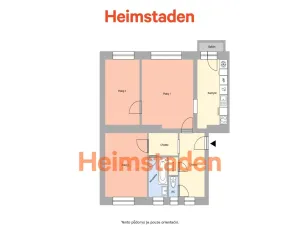 Pronájem bytu 3+1, Ostrava - Poruba, Dělnická, 69 m2