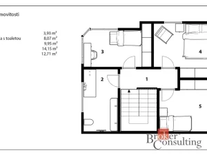 Pronájem rodinného domu, Praha - Kolovraty, Denivková, 102 m2