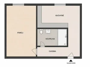 Pronájem bytu 1+1, Děčín, Kamenická, 38 m2