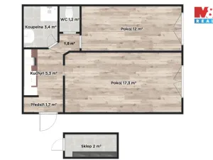 Prodej bytu 2+1, Praha - Dejvice, Kafkova, 43 m2