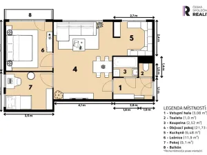Prodej bytu 3+1, Benešov, Bezručova, 57 m2
