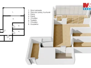 Prodej bytu 3+kk, Včelná, Dolní, 63 m2