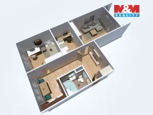 Prodej bytu 3+1, Chomutov, Borová, 62 m2