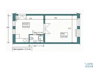 Pronájem bytu 1+1, Praha - Žižkov, Husitská, 28 m2