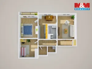 Prodej bytu 3+1, Bílina - Teplické Předměstí, Sídliště Za Chlumem, 76 m2