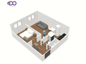 Pronájem bytu 2+kk, Praha, Dürerova, 39 m2