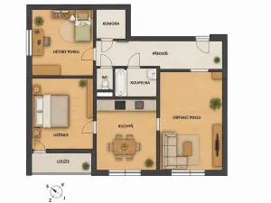 Pronájem bytu 3+1, Ústí nad Labem, 67 m2