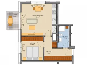 Prodej bytu 2+kk, Kralupy nad Vltavou, Purkyňovo nám., 51 m2