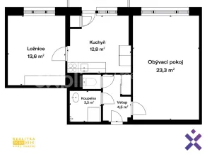Prodej bytu 2+1, Zlín, Mokrá I, 61 m2