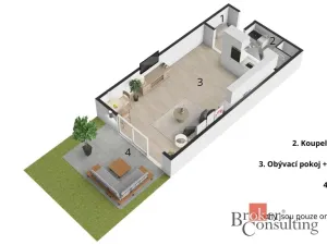 Pronájem bytu 1+kk, Jaroměř - Pražské Předměstí, Josefa Šímy, 34 m2
