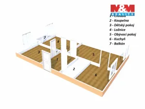 Pronájem bytu 3+1, Radvanice, 78 m2