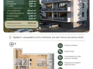 Prodej bytu 2+kk, Hořice, 63 m2
