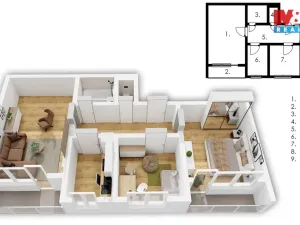 Prodej bytu 3+1, Roudnice, 82 m2