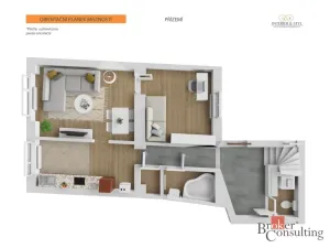 Prodej bytu 4+kk, Chlumec nad Cidlinou - Chlumec nad Cidlinou II, Zámostecká, 130 m2