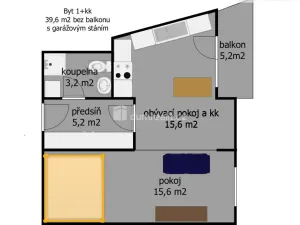 Prodej bytu 1+kk, Praha - Záběhlice, Ginzova, 39 m2