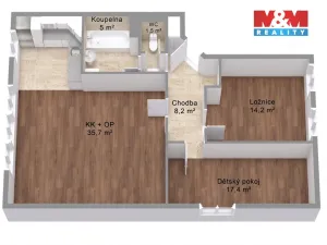 Pronájem bytu 3+kk, Karlovy Vary - Stará Role, Okružní, 83 m2