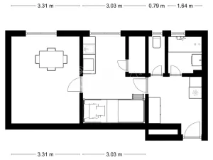 Pronájem bytu 1+1, Praha - Vršovice, Karpatská, 38 m2
