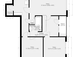 Pronájem bytu 3+1, Brno, Kuršova, 74 m2