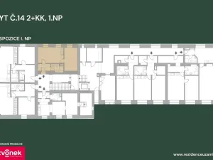 Prodej bytu 2+kk, Vsetín, Horní náměstí, 38 m2