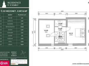Prodej atypického bytu, Vsetín, Horní náměstí, 85 m2