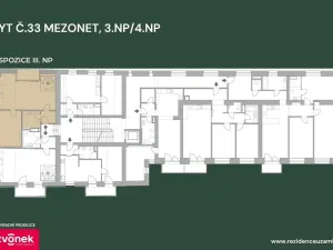 Prodej atypického bytu, Vsetín, Horní náměstí, 103 m2