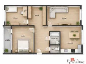 Prodej bytu 3+1, Plzeň, Hodonínská, 77 m2