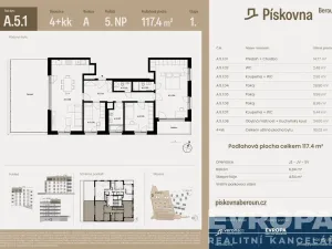Prodej bytu 4+kk, Beroun, 117 m2