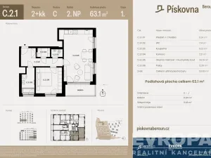 Prodej bytu 2+kk, Beroun, 60 m2
