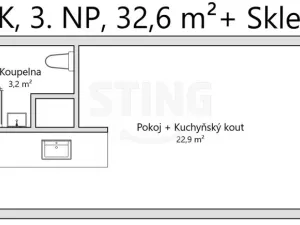 Prodej bytu 1+kk, Zlín, Družstevní, 33 m2